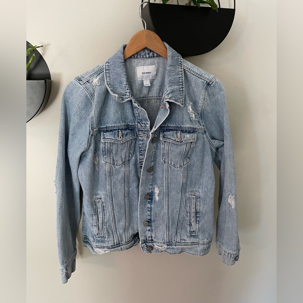 Old Navy Distressed Jean Jacket